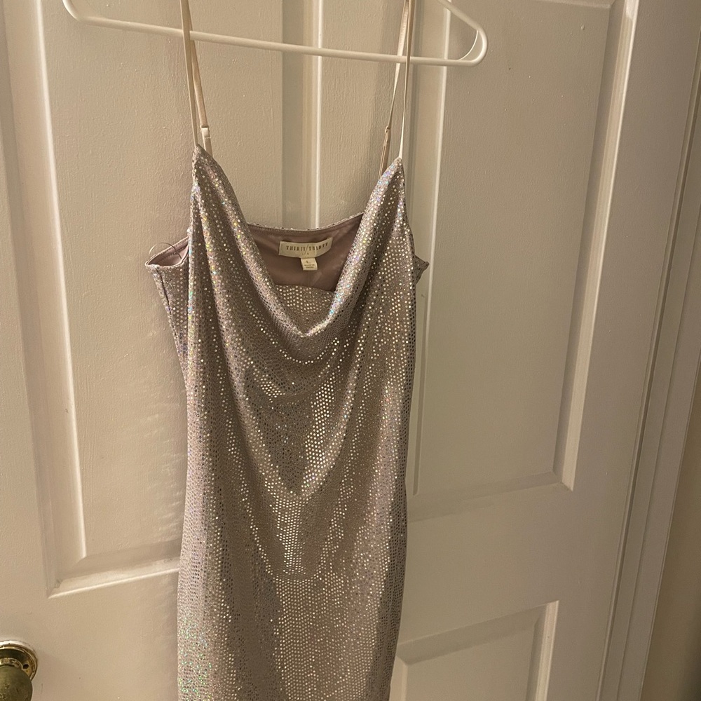 Silver Sequin Dress